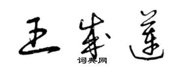 曾庆福王成莲草书个性签名怎么写