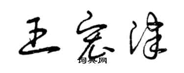 曾庆福王宏津草书个性签名怎么写