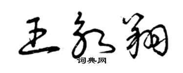 曾庆福王永翔草书个性签名怎么写
