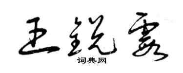 曾庆福王锐霞草书个性签名怎么写