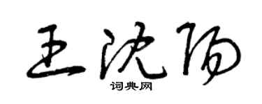 曾庆福王沈阳草书个性签名怎么写