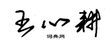 朱锡荣王心耕草书个性签名怎么写