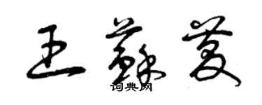 曾庆福王苏庆草书个性签名怎么写