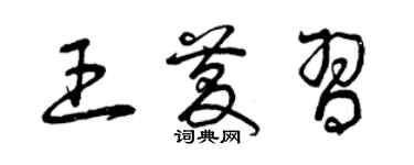 曾庆福王庆习草书个性签名怎么写