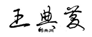 曾庆福王典庆草书个性签名怎么写