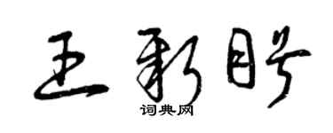 曾庆福王新盼草书个性签名怎么写