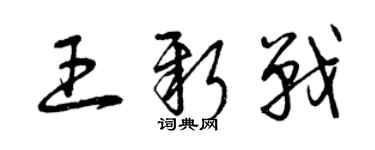 曾庆福王新战草书个性签名怎么写
