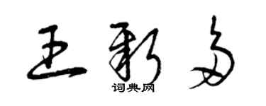 曾庆福王新多草书个性签名怎么写