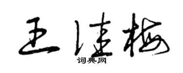 曾庆福王佳梅草书个性签名怎么写