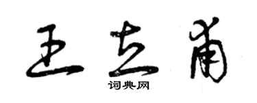 曾庆福王立甫草书个性签名怎么写