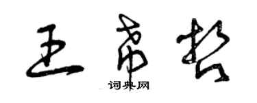 曾庆福王希哲草书个性签名怎么写