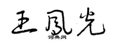 曾庆福王凤光草书个性签名怎么写