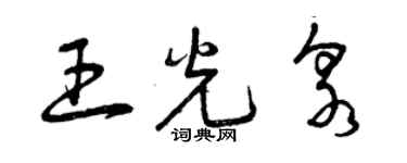 曾庆福王光泉草书个性签名怎么写