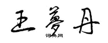 曾庆福王梦丹草书个性签名怎么写