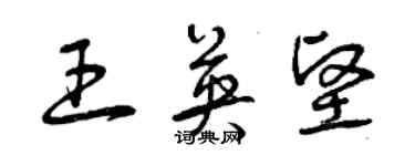 曾庆福王英坚草书个性签名怎么写