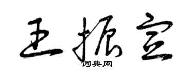 曾庆福王振宣草书个性签名怎么写