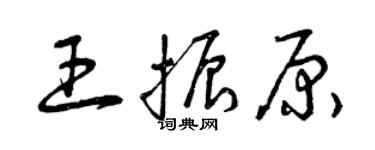 曾庆福王振原草书个性签名怎么写