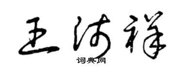 曾庆福王沛祥草书个性签名怎么写