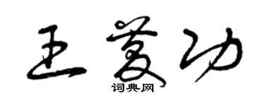 曾庆福王庆功草书个性签名怎么写