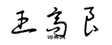曾庆福王高良草书个性签名怎么写