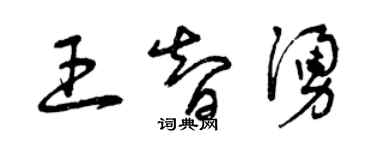曾庆福王智涌草书个性签名怎么写