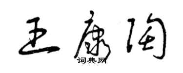曾庆福王康陶草书个性签名怎么写