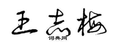 曾庆福王志梅草书个性签名怎么写