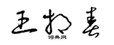 曾庆福王相春草书个性签名怎么写