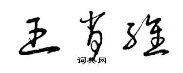 曾庆福王肖维草书个性签名怎么写