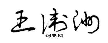曾庆福王卫洲草书个性签名怎么写