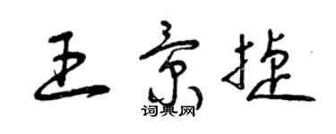 曾庆福王景捷草书个性签名怎么写