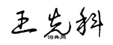 曾庆福王先科草书个性签名怎么写