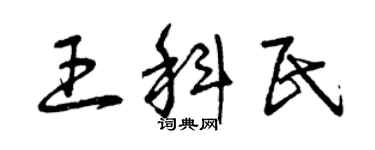 曾庆福王科民草书个性签名怎么写