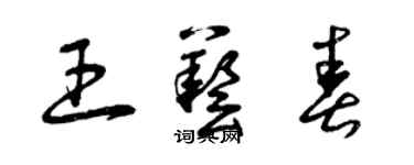 曾庆福王艺春草书个性签名怎么写