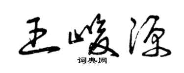 曾庆福王峻源草书个性签名怎么写