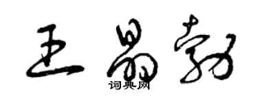 曾庆福王晶勃草书个性签名怎么写