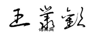 曾庆福王丛欢草书个性签名怎么写