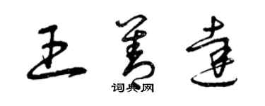 曾庆福王善达草书个性签名怎么写