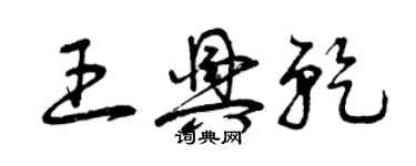 曾庆福王兴乾草书个性签名怎么写