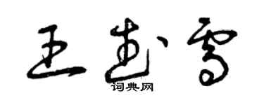 曾庆福王武雪草书个性签名怎么写