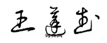 曾庆福王蓬武草书个性签名怎么写