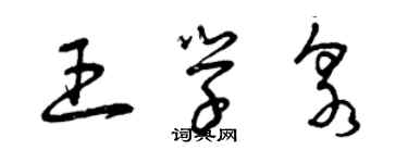 曾庆福王学泉草书个性签名怎么写