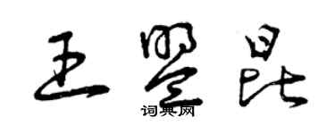 曾庆福王盟昆草书个性签名怎么写