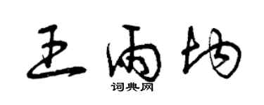 曾庆福王雨均草书个性签名怎么写