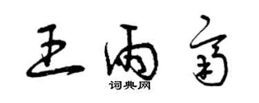 曾庆福王雨齐草书个性签名怎么写