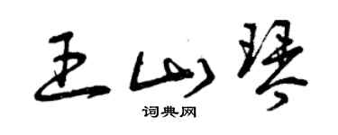 曾庆福王山琴草书个性签名怎么写