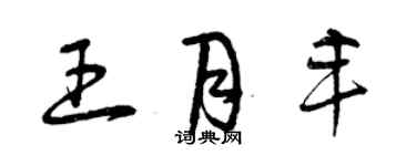 曾庆福王月丰草书个性签名怎么写