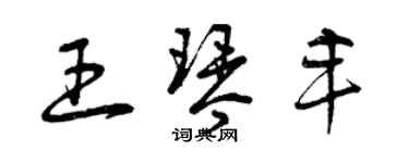 曾庆福王琴丰草书个性签名怎么写