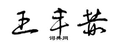 曾庆福王丰赫草书个性签名怎么写