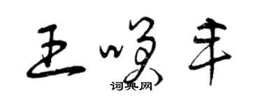 曾庆福王笑丰草书个性签名怎么写